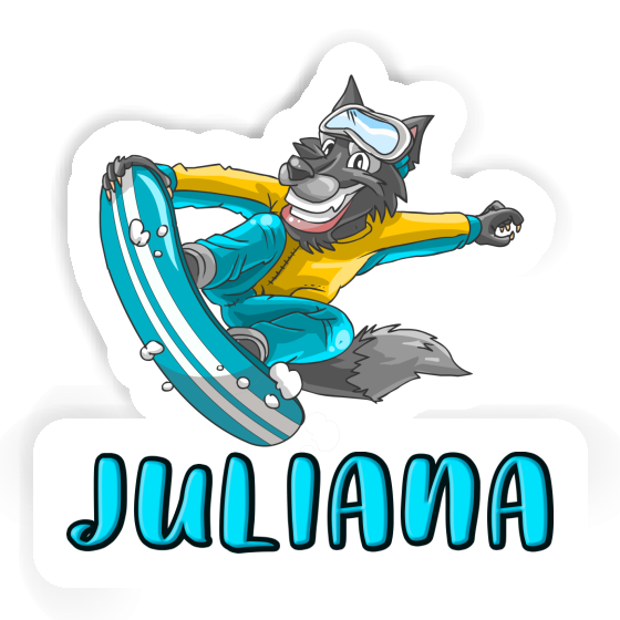 Snowboarder Sticker Juliana Laptop Image