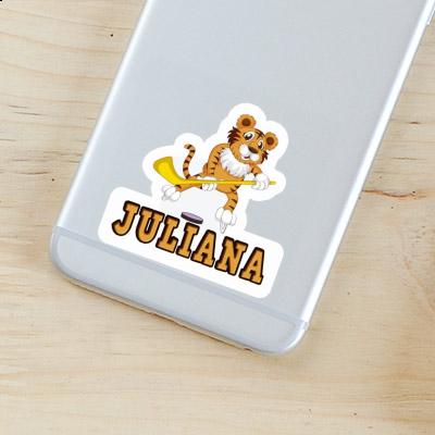 Sticker Juliana Ice-Hockey Player Notebook Image