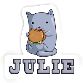 Julie Sticker Hamburger Cat Image