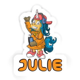 Julie Sticker Hip-Hop Unicorn Image