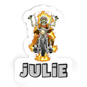 Motorbike Rider Sticker Julie Image