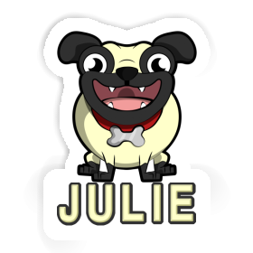 Julie Sticker Pug Image