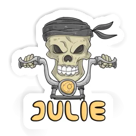 Julie Sticker Motorcycle Rider Image