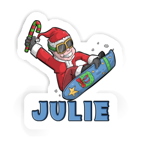 Sticker Julie Christmas Snowboarder Image