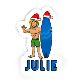 Sticker Christmas Surfer Julie Image