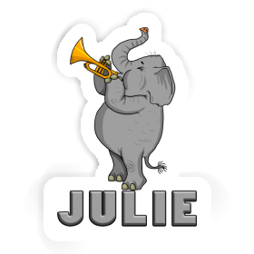 Julie Sticker Trumpet Elephant Image