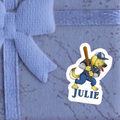 Sticker Julie Baseball Dog Notebook Image