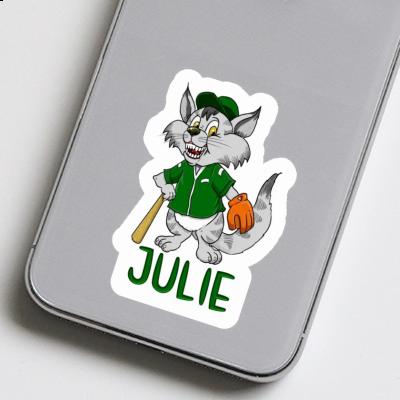 Autocollant Chat de baseball Julie Notebook Image