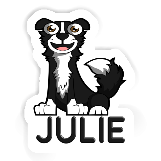 Sticker Julie Border Collie Laptop Image