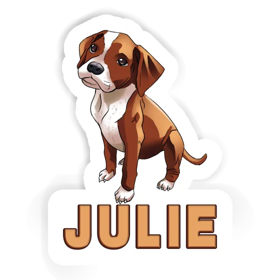 Julie Sticker Boxer Dog Gift package Image