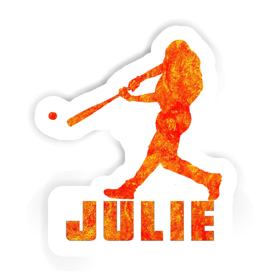 Joueur de baseball Autocollant Julie Notebook Image