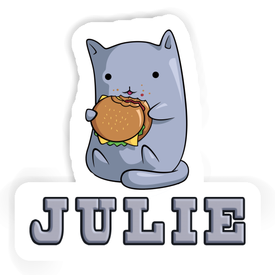 Julie Sticker Hamburger Cat Image