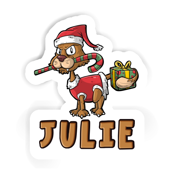 Sticker Christmas Cat Julie Gift package Image