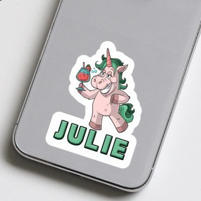 Autocollant Licorne festive Julie Laptop Image