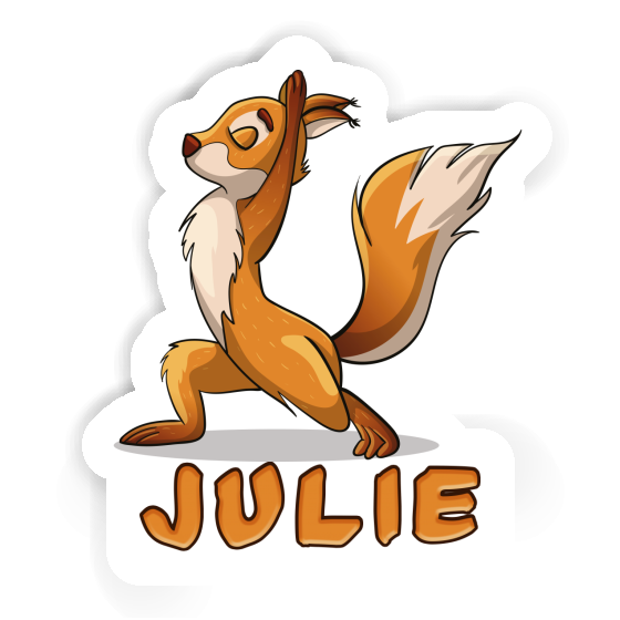 Julie Sticker Yoga Squirrel Laptop Image