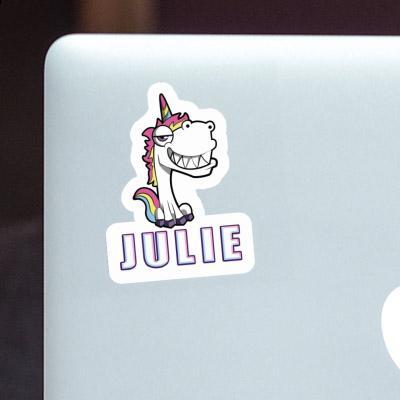 Grinning Unicorn Sticker Julie Notebook Image