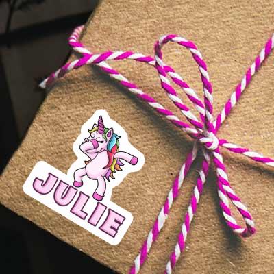 Sticker Dabbing Unicorn Julie Notebook Image