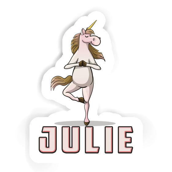 Sticker Julie Yoga Unicorn Notebook Image