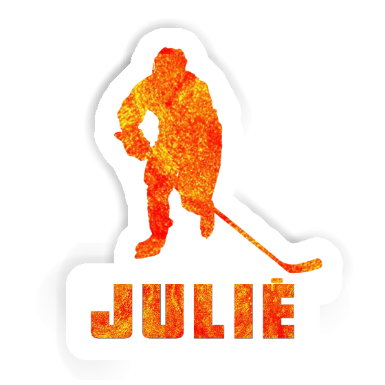 Joueur de hockey Autocollant Julie Notebook Image