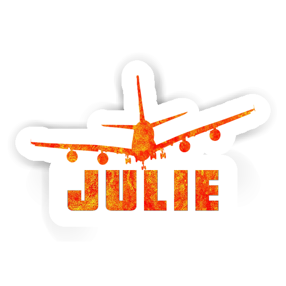 Sticker Airplane Julie Laptop Image