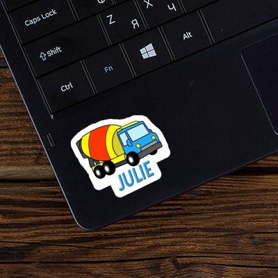 Mixer Truck Sticker Julie Laptop Image