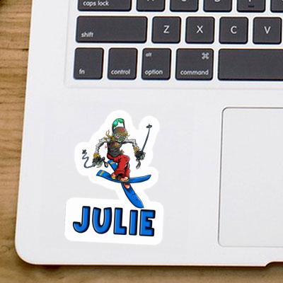 Freeride Skier Sticker Julie Notebook Image