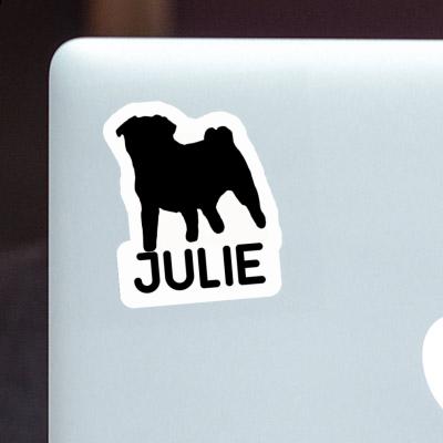 Sticker Julie Pug Laptop Image