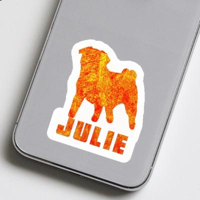 Julie Sticker Pug Image