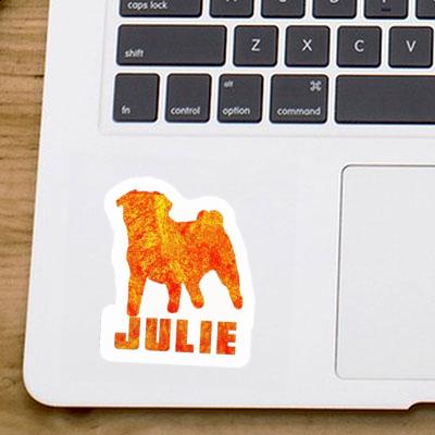 Julie Sticker Pug Laptop Image