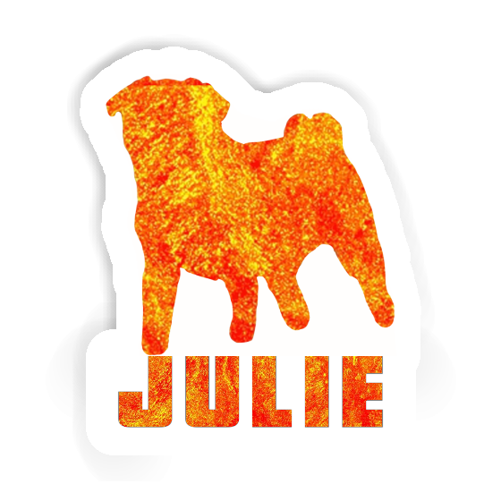 Julie Sticker Pug Notebook Image