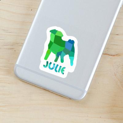 Julie Sticker Pug Laptop Image