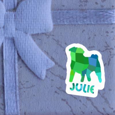 Julie Sticker Pug Laptop Image