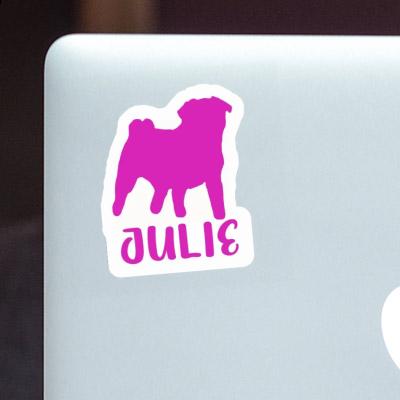 Sticker Pug Julie Laptop Image