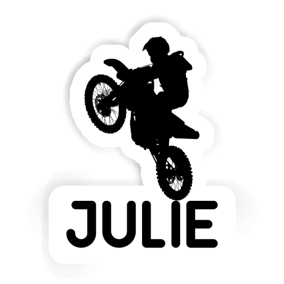 Sticker Julie Motocross Rider Laptop Image