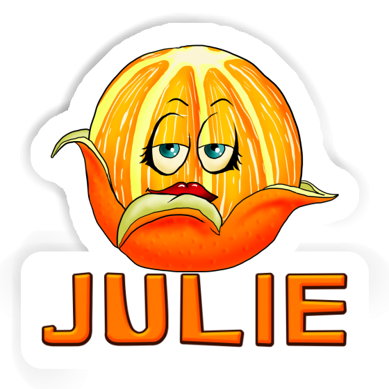 Orange Sticker Julie Notebook Image