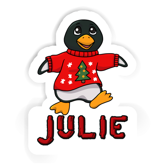 Sticker Julie Christmas Penguin Gift package Image