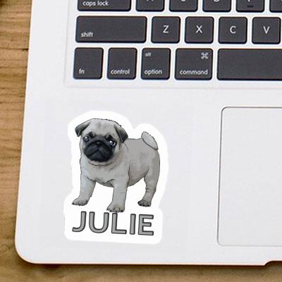 Julie Sticker Pug Laptop Image