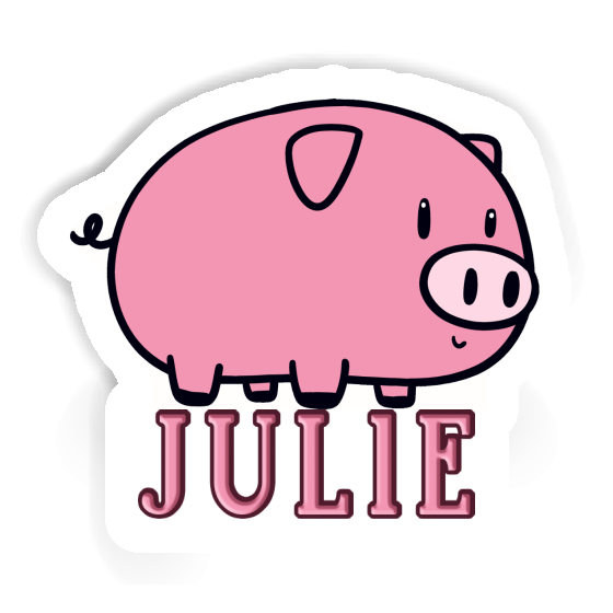 Julie Sticker Pig Laptop Image