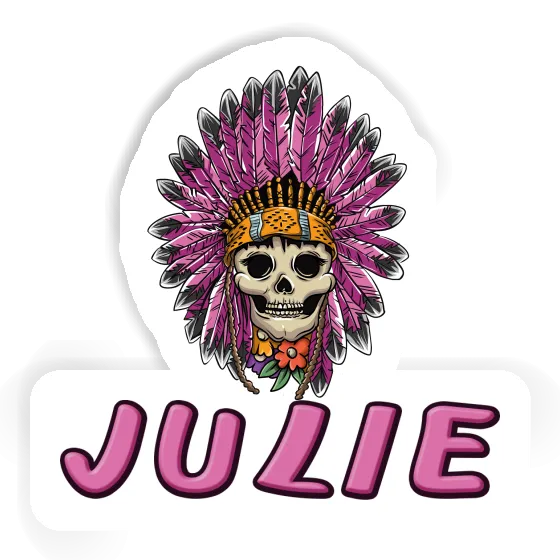 Sticker Womens Skull Julie Laptop Image