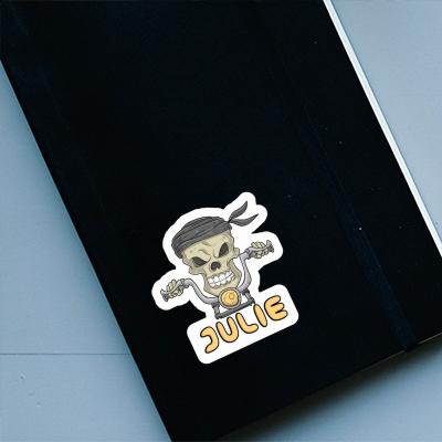 Julie Sticker Motorcycle Rider Laptop Image