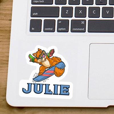 Sticker Snowboarder Julie Notebook Image