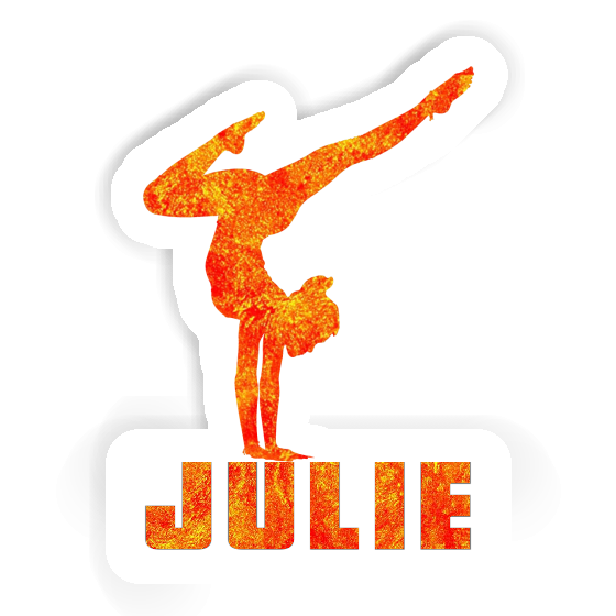 Sticker Julie Yoga-Frau Notebook Image