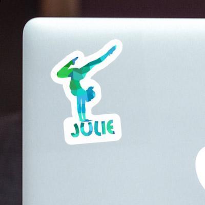 Sticker Julie Yoga Woman Laptop Image