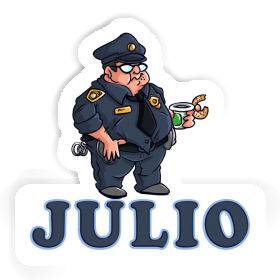 Sticker Julio Police Officer Image