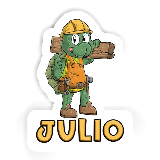Julio Sticker Construction worker Notebook Julio Sticker Construction worker Gift package Image