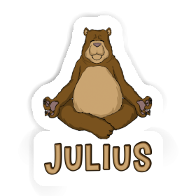 Sticker Julius Yoga Bear Image