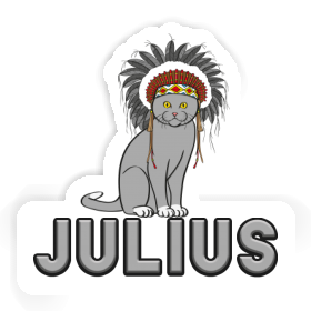 Sticker Julius Indian Cat Image