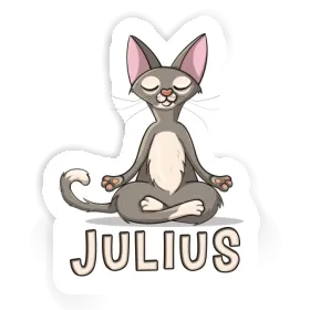 Autocollant Chat de yoga Julius Image