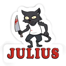 Julius Sticker Psycho Cat Image