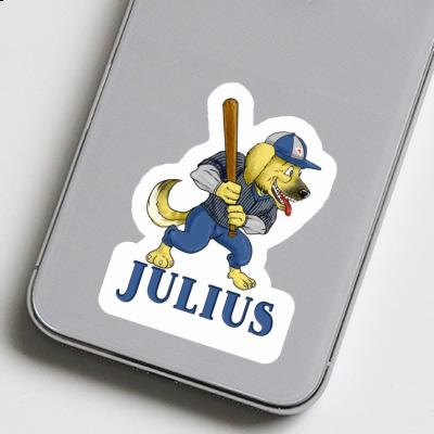 Autocollant Julius Baseball-Chien Notebook Image